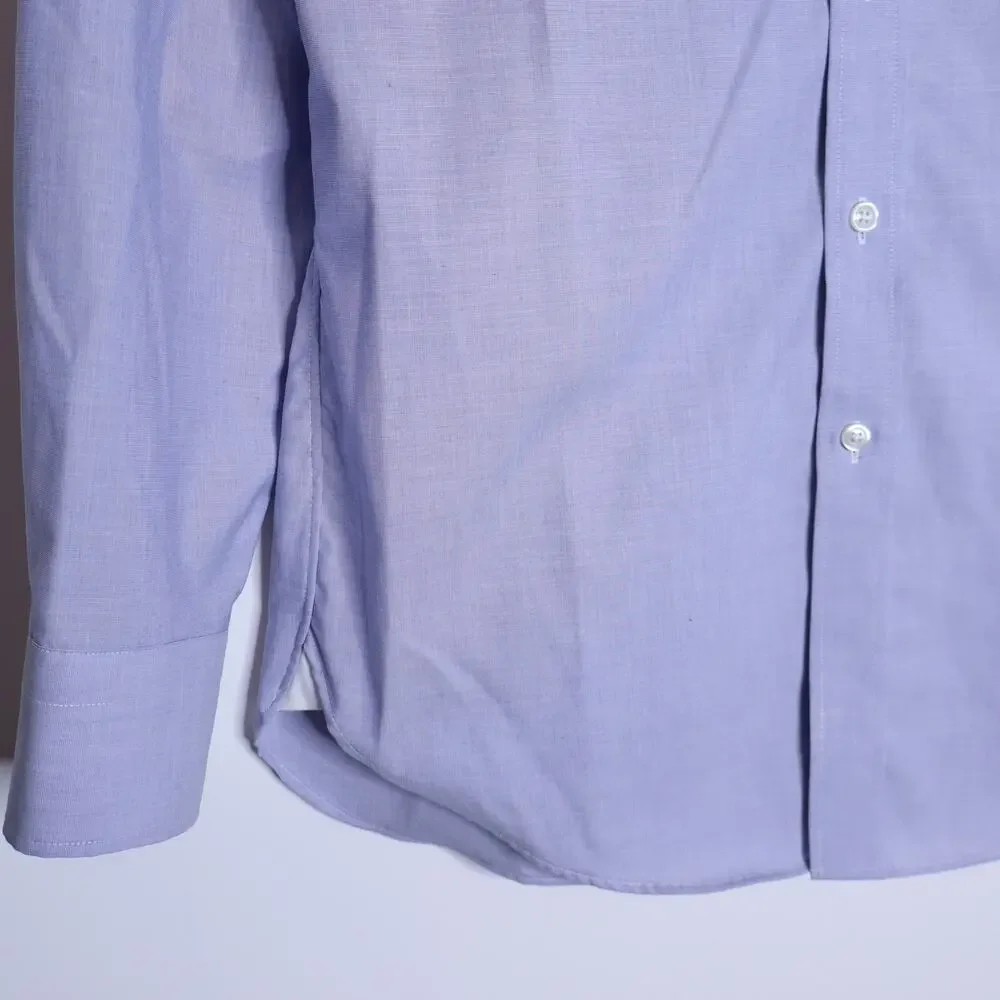 J. CREW Ludlow Slim Stretch Dress Shirt Blue Button Up Cotton Poplin Men's 15/33
